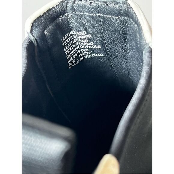 Tory Burch Women's White Black Chelsea Lug Leather Waterproof Bootie Boots Size - Picture 7 of 9